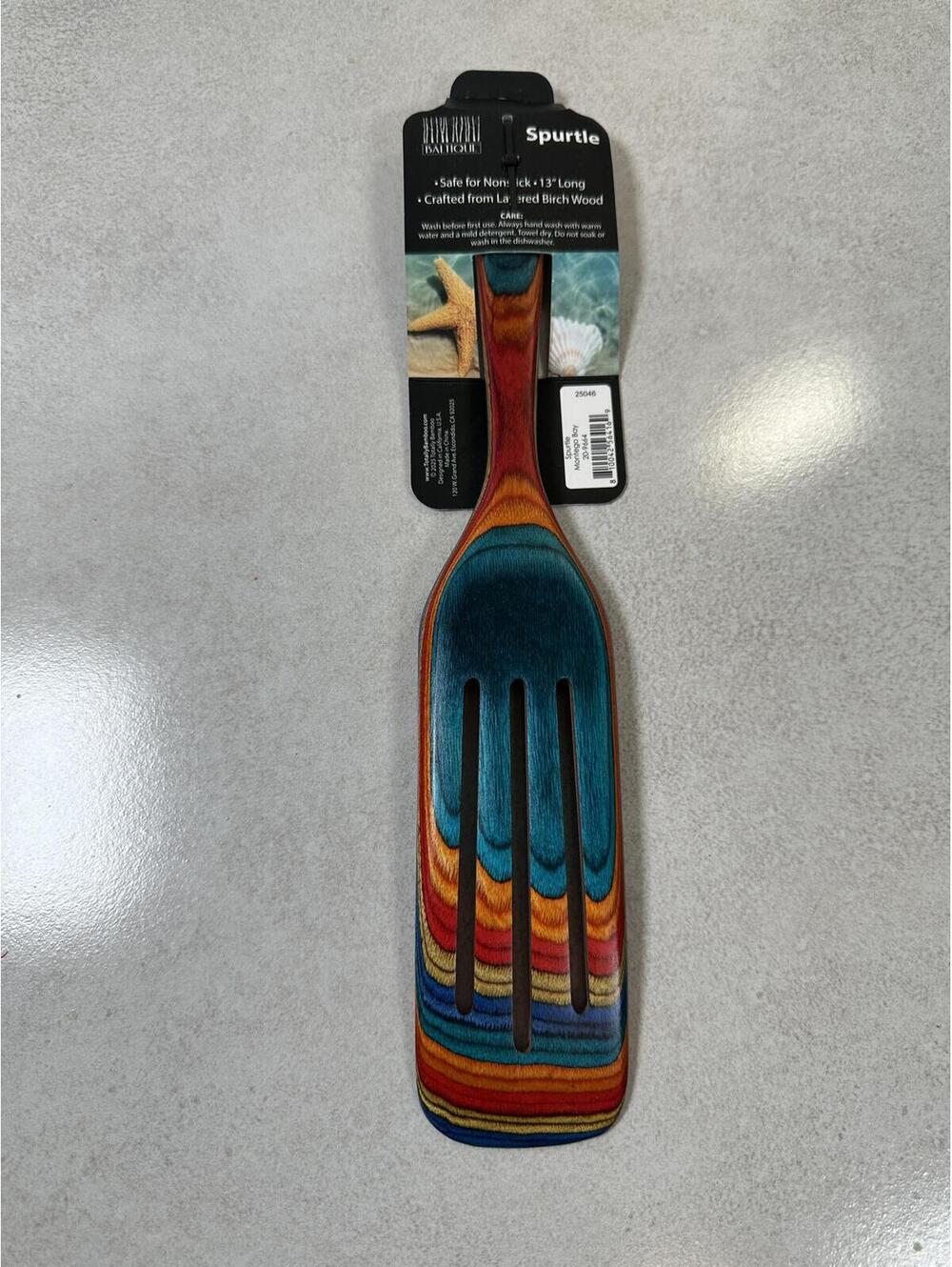 Baltique Montego Bay Spurtle Layered Birch Wood Kitchen Utensil NWT - Picture 2 of 6